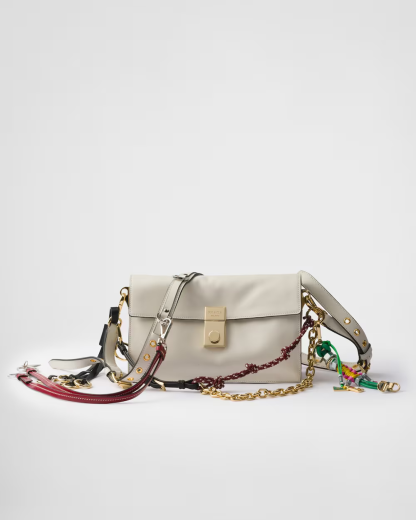 Prada Soft Sound small leather shoulder bag with charms
